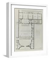 Planche 296 : plan  du rez-de-chaussée de l'hôtel de Rohan , rue Vieille du Temple à Paris-Jacques-François Blondel-Framed Giclee Print