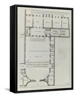 Planche 296 : plan  du rez-de-chaussée de l'hôtel de Rohan , rue Vieille du Temple à Paris-Jacques-François Blondel-Framed Stretched Canvas