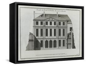 Planche 298 : élévation de façade sur cour de l'hôtel de Rohan , rue Vieildu Tempà Paris-Jacques-François Blondel-Framed Stretched Canvas