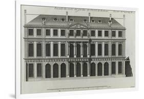 Planche 299 : élévation de la façade sur les jardins de l'hôtel de Rohan , rue Vieille du Temple-Jacques-François Blondel-Framed Giclee Print