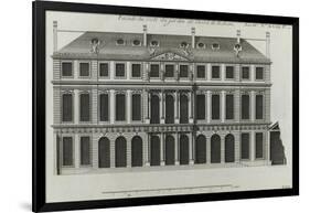 Planche 299 : élévation de la façade sur les jardins de l'hôtel de Rohan , rue Vieille du Temple-Jacques-François Blondel-Framed Giclee Print