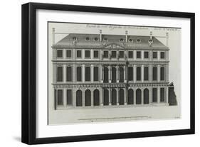 Planche 299 : élévation de la façade sur les jardins de l'hôtel de Rohan , rue Vieille du Temple-Jacques-François Blondel-Framed Giclee Print