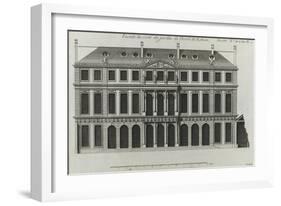 Planche 299 : élévation de la façade sur les jardins de l'hôtel de Rohan , rue Vieille du Temple-Jacques-François Blondel-Framed Giclee Print