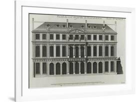 Planche 299 : élévation de la façade sur les jardins de l'hôtel de Rohan , rue Vieille du Temple-Jacques-François Blondel-Framed Giclee Print