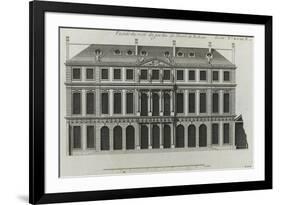 Planche 299 : élévation de la façade sur les jardins de l'hôtel de Rohan , rue Vieille du Temple-Jacques-François Blondel-Framed Giclee Print