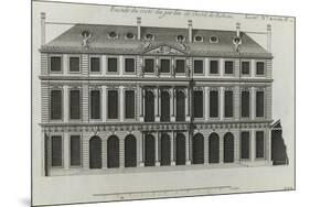 Planche 299 : élévation de la façade sur les jardins de l'hôtel de Rohan , rue Vieille du Temple-Jacques-François Blondel-Mounted Giclee Print