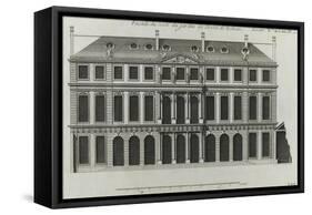Planche 299 : élévation de la façade sur les jardins de l'hôtel de Rohan , rue Vieille du Temple-Jacques-François Blondel-Framed Stretched Canvas