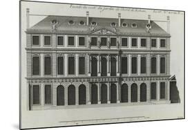 Planche 299 : élévation de la façade sur les jardins de l'hôtel de Rohan , rue Vieille du Temple-Jacques-François Blondel-Mounted Giclee Print