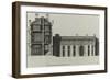 Planche 300 : coupe du corps central  de l'hôtel de Rohan , rue Vieille du Temple-Jacques-François Blondel-Framed Premium Giclee Print