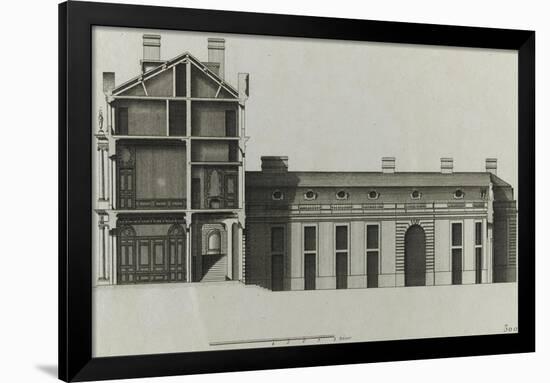 Planche 300 : coupe du corps central  de l'hôtel de Rohan , rue Vieille du Temple-Jacques-François Blondel-Framed Giclee Print