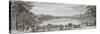 Planche 37: Vue perspective du Bassin du Miroir et de l'Ile Royale dans les jardins de Versailles-Jacques Rigaud-Stretched Canvas