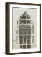 planche 50 (1): coupe du grand salon du château de Clagny en 1678-Michel Hardouin-Framed Giclee Print