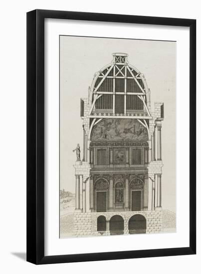 planche 50 (1): coupe du grand salon du château de Clagny en 1678-Michel Hardouin-Framed Giclee Print