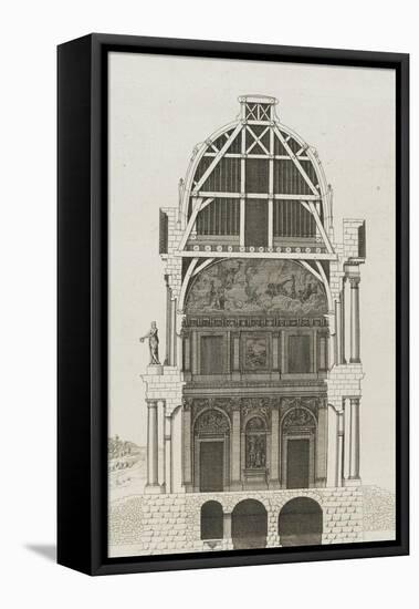 planche 50 (1): coupe du grand salon du château de Clagny en 1678-Michel Hardouin-Framed Stretched Canvas