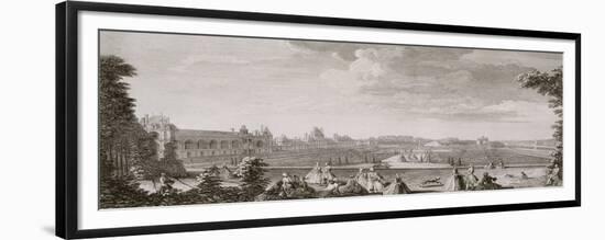 Planche 65: vue du château de Fontainebleau (aile de la galerie Henri II) prise des parterres du-Jacques Rigaud-Framed Premium Giclee Print