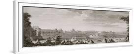 Planche 65: vue du château de Fontainebleau (aile de la galerie Henri II) prise des parterres du-Jacques Rigaud-Framed Premium Giclee Print