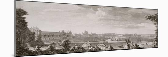 Planche 65: vue du château de Fontainebleau (aile de la galerie Henri II) prise des parterres du-Jacques Rigaud-Mounted Giclee Print