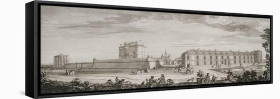 Planche 68: vue générale du château et du donjon de Vincennes prise du côté du jardin et de la-Jacques Rigaud-Framed Stretched Canvas