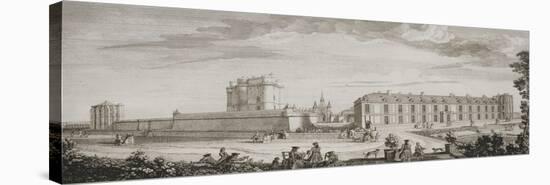 Planche 68: vue générale du château et du donjon de Vincennes prise du côté du jardin et de la-Jacques Rigaud-Stretched Canvas