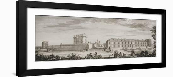 Planche 68: vue générale du château et du donjon de Vincennes prise du côté du jardin et de la-Jacques Rigaud-Framed Giclee Print