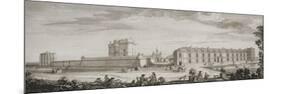 Planche 68: vue générale du château et du donjon de Vincennes prise du côté du jardin et de la-Jacques Rigaud-Mounted Giclee Print