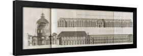 Planche 7 :Elévation de la principale entrée de l’Hôtel Royal des Invalides-Jacques-François Blondel-Framed Giclee Print