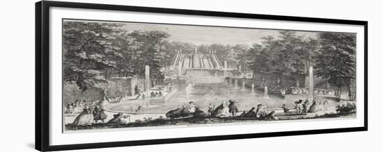 Planche 74: vue de la Grande Cascade dans les jardins de Saint-Cloud en 1730 ("diverses vues de-Jacques Rigaud-Framed Premium Giclee Print