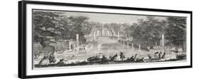 Planche 74: vue de la Grande Cascade dans les jardins de Saint-Cloud en 1730 ("diverses vues de-Jacques Rigaud-Framed Premium Giclee Print