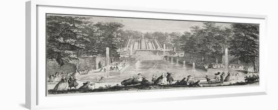 Planche 74: vue de la Grande Cascade dans les jardins de Saint-Cloud en 1730 ("diverses vues de-Jacques Rigaud-Framed Premium Giclee Print