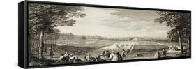 Planche 78: vue des parterres et du canal du château de Sceaux en 1736 ("diverses vues du château-Jacques Rigaud-Framed Stretched Canvas