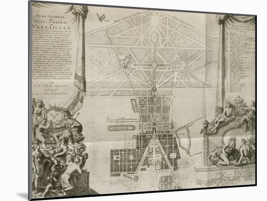 Planche 84 A: Plan général de la ville, château, jardins et grand parc vers 1690 (dressé par-null-Mounted Giclee Print