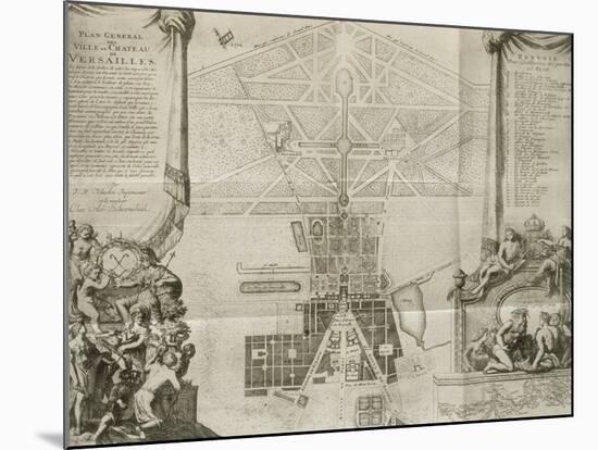 Planche 84 A: Plan général de la ville, château, jardins et grand parc vers 1690 (dressé par-null-Mounted Giclee Print