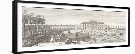 Planche 84: vue du château de la Muette et d'une partie du parterre vers 1730-Jacques Rigaud-Framed Premium Giclee Print