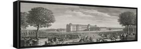 Planche 87: vue du château de Chantilly prise du parterre de l'Orangerie en 1739 ("diverses vues-Jacques Rigaud-Framed Stretched Canvas