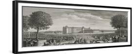 Planche 87: vue du château de Chantilly prise du parterre de l'Orangerie en 1739 ("diverses vues-Jacques Rigaud-Framed Premium Giclee Print