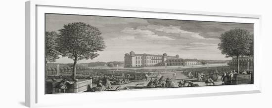 Planche 87: vue du château de Chantilly prise du parterre de l'Orangerie en 1739 ("diverses vues-Jacques Rigaud-Framed Premium Giclee Print