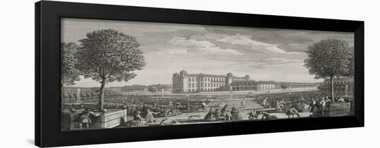 Planche 87: vue du château de Chantilly prise du parterre de l'Orangerie en 1739 ("diverses vues-Jacques Rigaud-Framed Giclee Print