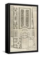 Planche 9 : Plan général des bâtiments et  des jardins de l'hôtel de la duchesse du Maine-Jacques-François Blondel-Framed Stretched Canvas