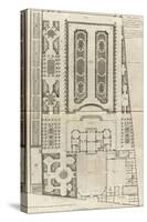 Planche 9 : Plan général des bâtiments et  des jardins de l'hôtel de la duchesse du Maine-Jacques-François Blondel-Stretched Canvas