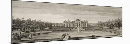 Planche 93: vue du château de Berny prise du côté du parterre vers 1740 ("V-Jacques Rigaud-Mounted Giclee Print