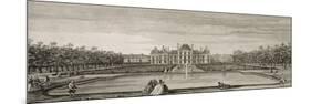 Planche 93: vue du château de Berny prise du côté du parterre vers 1740 ("V-Jacques Rigaud-Mounted Giclee Print