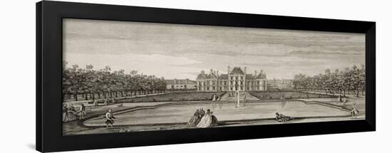 Planche 93: vue du château de Berny prise du côté du parterre vers 1740 ("V-Jacques Rigaud-Framed Giclee Print