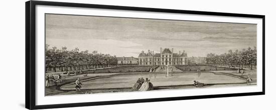 Planche 93: vue du château de Berny prise du côté du parterre vers 1740 ("V-Jacques Rigaud-Framed Premium Giclee Print
