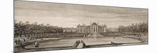 Planche 93: vue du château de Berny prise du côté du parterre vers 1740 ("V-Jacques Rigaud-Mounted Premium Giclee Print