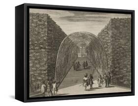 Planche 95: vue du bosquet du Berceau d'Eau dans les jardins de Versailles-null-Framed Stretched Canvas