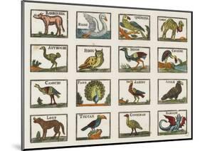 Planche d'animaux-null-Mounted Giclee Print