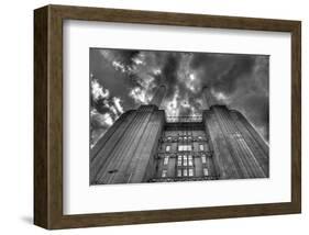 Plane Battersea Power Station-null-Framed Art Print