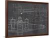 Plane Blueprint II v2-Marco Fabiano-Framed Art Print