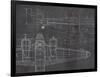 Plane Blueprint II v2-Marco Fabiano-Framed Art Print