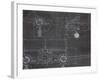 Plane Blueprint III v2-Marco Fabiano-Framed Art Print